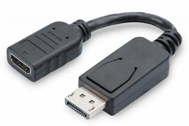 Kabel adapter DIGITUS DisplayPort, DP-HDMI typA, M/Ż 0,15m, DP 1.2