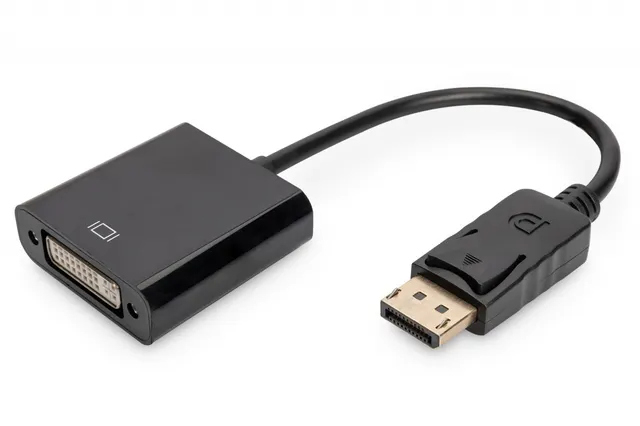 Kabel adapter DIGITUS DisplayPort z Dual Link 1080p 60Hz FHD DP/ DVI-I (24+5) M/Ż 0,15m