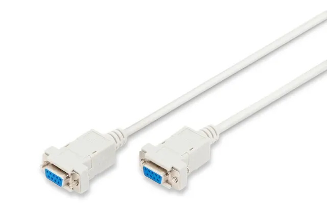 Kabel połączeniowy RS232 null-modem Typ DSUB9/DSUB9 Ż/Ż 1,8m szary