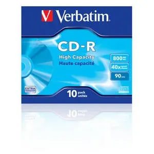 Płyty CD-R Verbatim 40x 800MB (Jewel Case 10) EXTRA PROTECTION