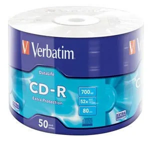 Płyty CD-R Verbatim 700MB Extra Protection Wrap (50 Spindel)
