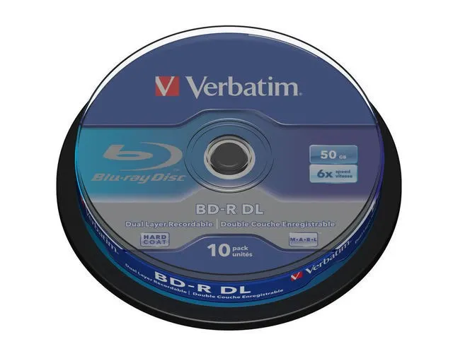 Płyty BD-R Verbatim 50 GB SL DataLife Cake 10