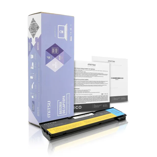 Bateria Mitsu do notebooka Lenovo T440, X240, T450s, 45N1127 (10.8V-11.1V) (4400 mAh)