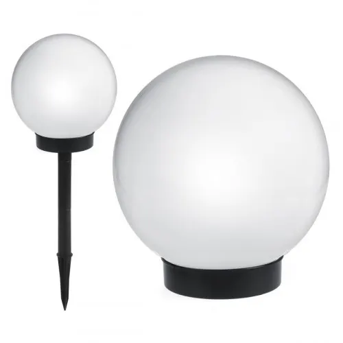 Lampa solarna GreenBlue GB123 wolnostojaca ogrodowa - kula 20x20x53cm, bialy LED