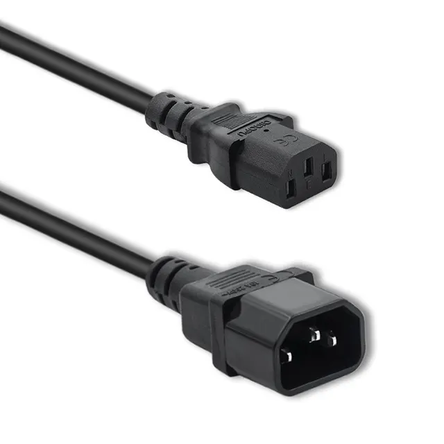 Kabel zasilający Qoltec IEC C13/C14, 3x1.00mm2, 3m