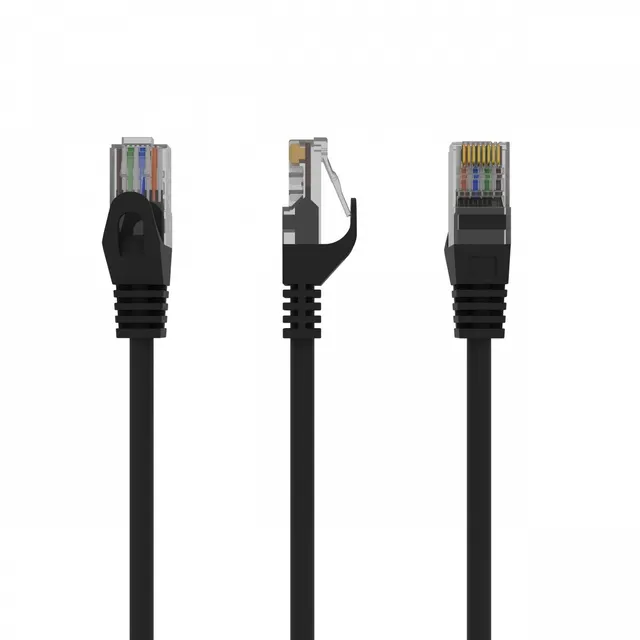 Patch cord Kat.6 UTP 1m czarny