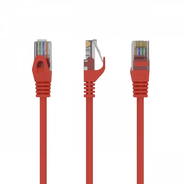 Patch cord Kat.6 UTP 0.25m czerwony