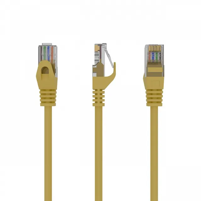 Patch cord Kat.6 UTP 0.25m żółty