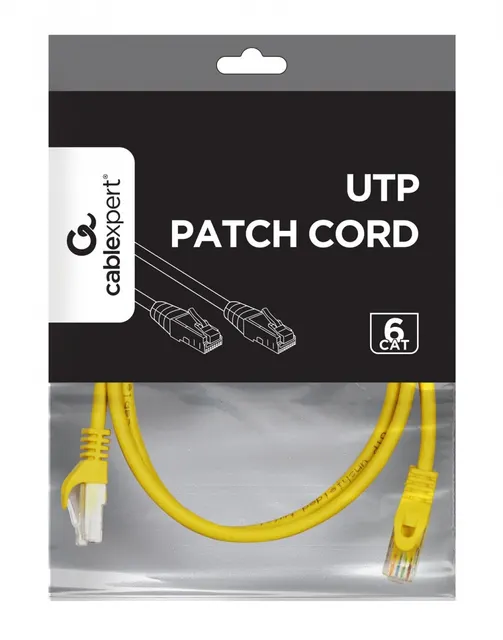 Patch cord Kat.6 UTP 2m żółty