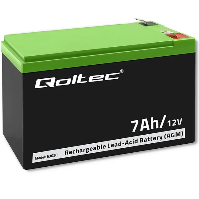 Akumulator AGM Qoltec 12V, 7Ah