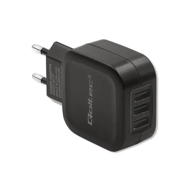 Ładowarka sieciowa Qoltec 17W 5V 3,4A 3xUSB
