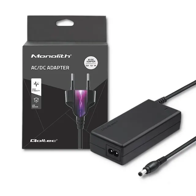 Zasilacz sieciowy Qoltec 72W 12V 6A 5.5*2.5