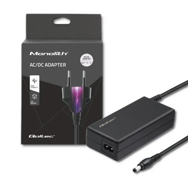 Zasilacz sieciowy Qoltec 84W 12V 7A 5.5*2.5