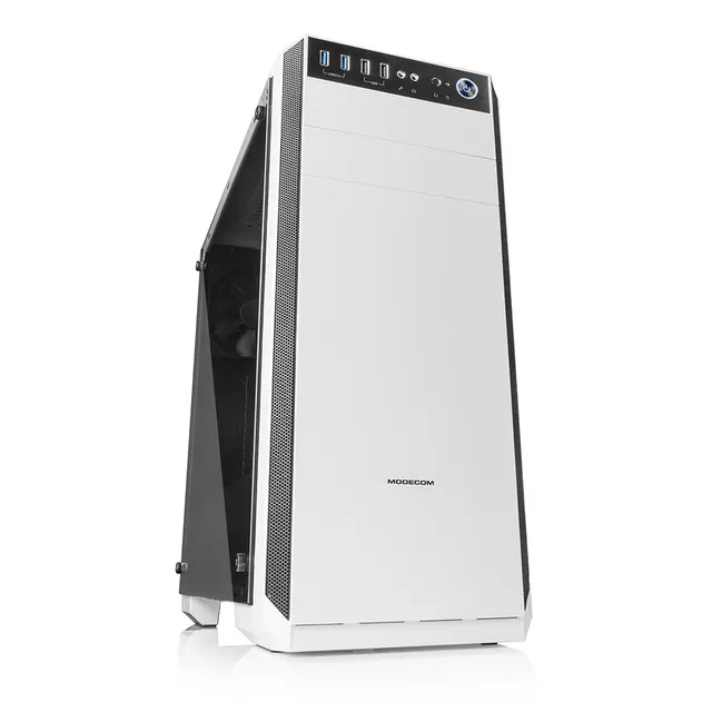 Obudowa Modecom Oberon Glass Pro ATX USB 3.0 White bez zasilacza