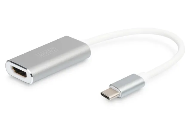 Kabel adapter DIGITUS HDMI 4K 30Hz UHD na USB 3.0 Typ C, z audio, aluminiowy