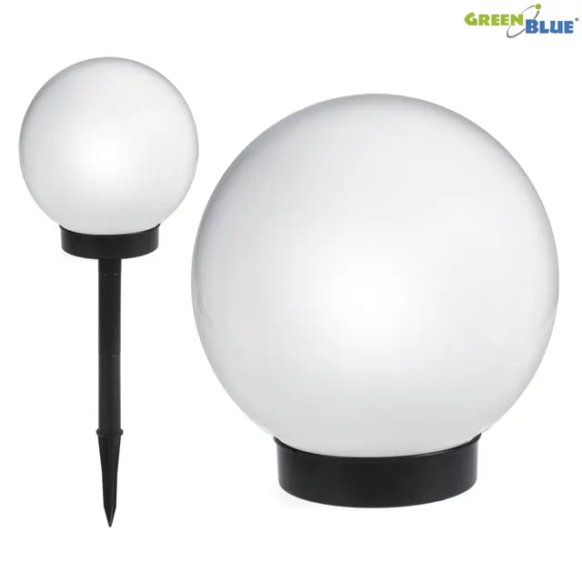 Lampa solarna GreenBlue GB165 wolnostojaca ogrodowa kula 25x25x58cm, kolorowy LED