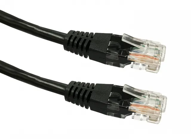 Kabel Patchcord miedziany kat. 5e RJ45 UTP 2m czarny