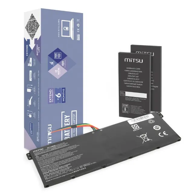 Bateria Mitsu do notebooka Acer Aspire E3-111, V5-122, AC14B3K, AC14B7K, AC14B8K (15.2V) (3600 mAh)
