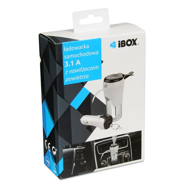 Ładowarka samochodowa iBOX ICCH-01, 2 porty USB, 3,1A, z aromatyzerem