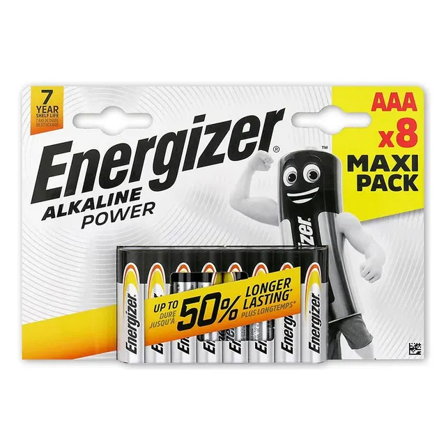 Bateria alkaliczna Energizer Alkaline Power AAA / LR03 - 8 sztuk (blister)