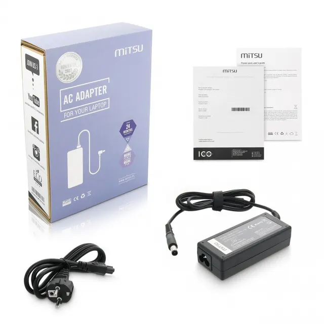 Zasilacz sieciowy Mitsu 19.5V 3.34A (7.4x5.0 pin) 65W do notebooka Dell