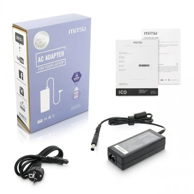 Zasilacz sieciowy Mitsu 19.5V 3.33A (7.4x5.0 pin) 65W do notebooka HP