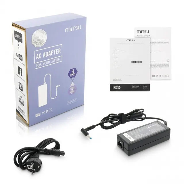 Zasilacz sieciowy Mitsu 19.5V 3.33A (4.5x3.0 pin) 65W do notebooka HP
