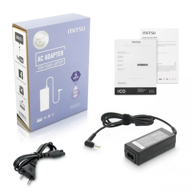 Zasilacz sieciowy Mitsu 19.5V 2.05A (4.0x1.7) 40W do notebooka HP, Compaq, Toshiba