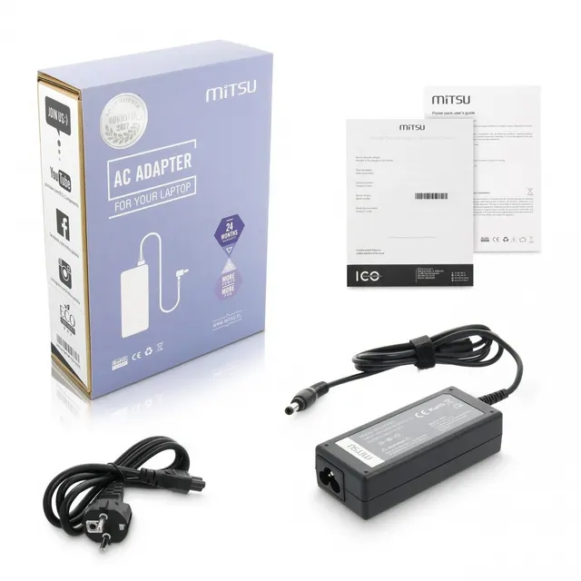 Zasilacz sieciowy Mitsu 19V 3.42A (5.5x2.5) 65W do notebooka Asus, Toshiba, Lenovo, MSI