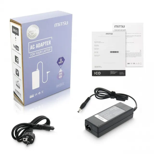 Zasilacz sieciowy Mitsu 19V 4.74A (5.5x2.5) 90W do notebooka Asus, Toshiba, MSI, Packard Bell