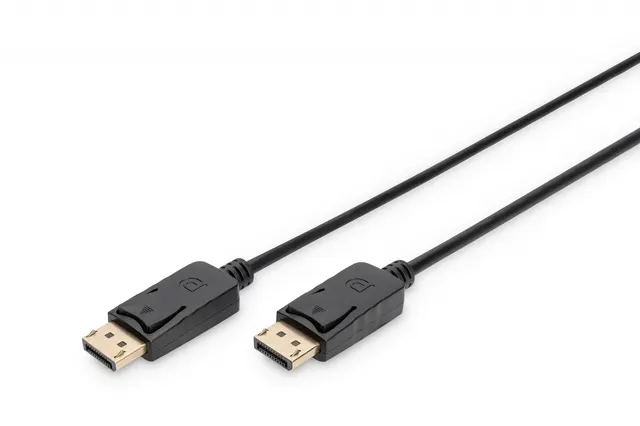 Kabel DisplayPort DIGITUS z zatrzaskami 1080p 60Hz FHD Typ DP/DP M/M czarny 1m