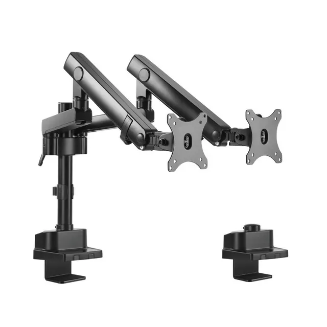 Uchwyt biurkowy na dwa monitory Maclean MC-812 17-32" 2x8kg vesa 75x75 oraz 100x100