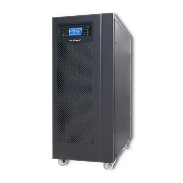 Zasilacz awaryjny UPS Qoltec, On-line, Pure Sine Wave, 10kVA, 8kW, LCD, USB