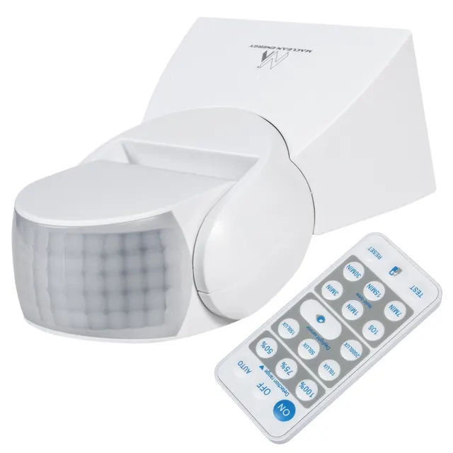 Czujnik ruchu na podczerwień Maclean MCE241 z pilotem IP65, max 800W (żarówka), max 1200W (LED)