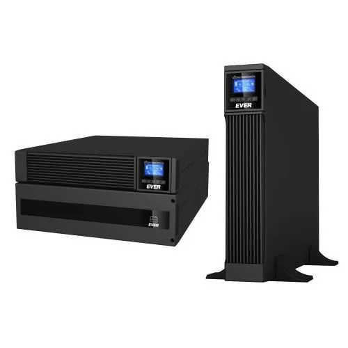 Zasilacz awaryjny UPS Ever Powerline RT PLUS 10000 VA VFI 2xC13 Sin USB RS rack/tower (BRAK BATERII)