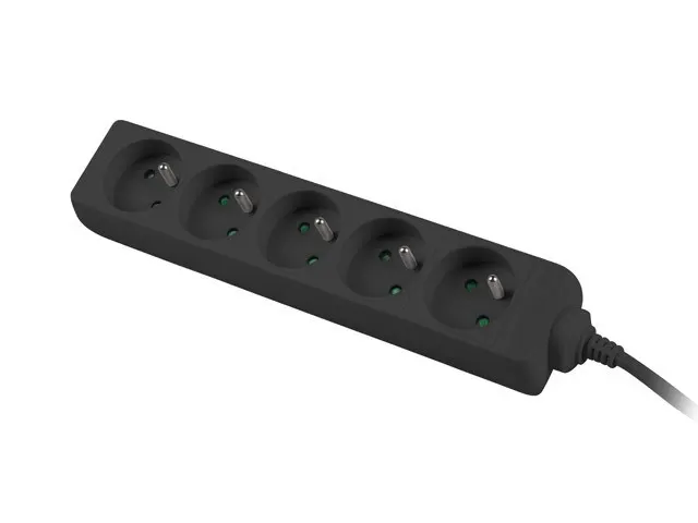 Listwa przedłużacz Lanberg 1m UPS czarna 5x 230V PL