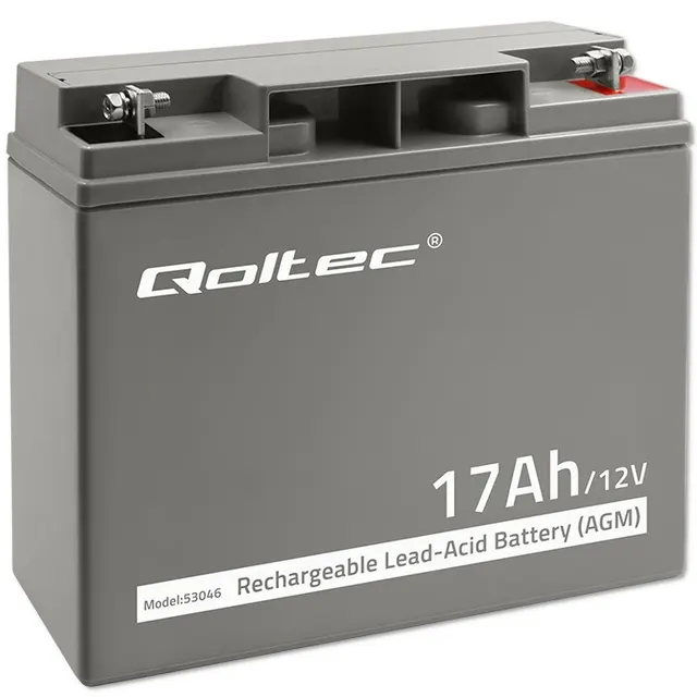 Akumulator AGM Qoltec 12V, 17Ah