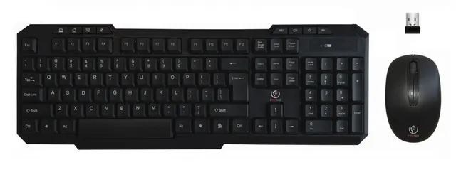 Zestaw bezprzewodowy klawiatura + mysz Rebeltec VORTEX czarny