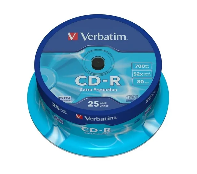 Płyty CD-R Verbatim 52x 700MB Extra Protection (Cake 25)