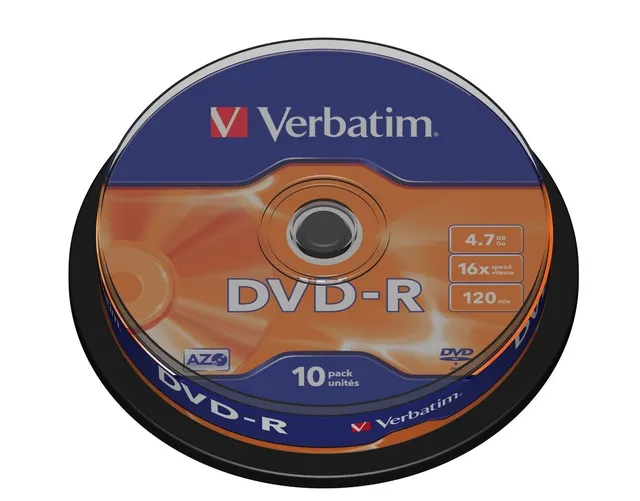 Płyty DVD-R Verbatim x16 4.7GB Matt Silver (Cake 10)