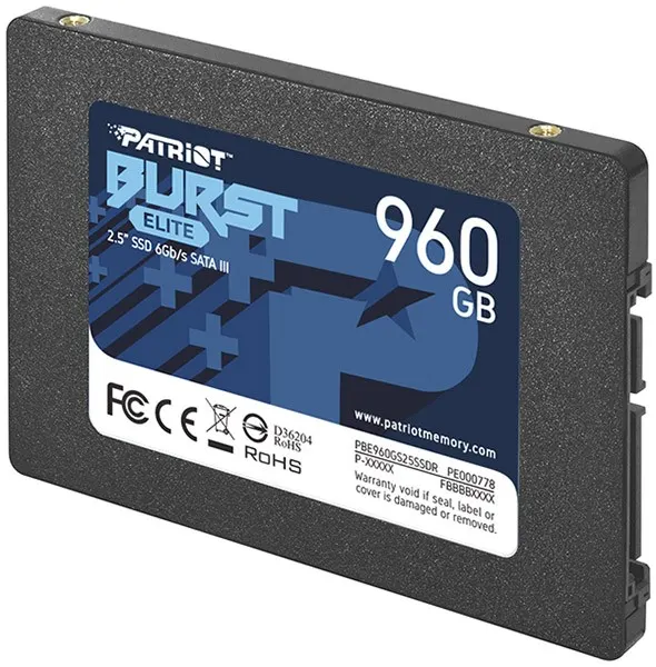 Dysk SSD Patriot Burst Elite 960GB SATA3 2,5" (450/320 MB/s) 7mm