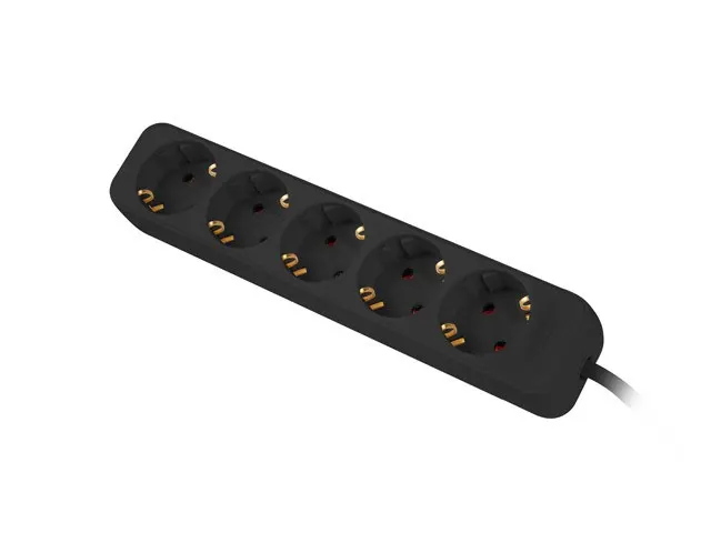 Listwa przedłużacz Lanberg 3m czarna 5x 230V Schuko, kabel wykonany z pełnej miedzi