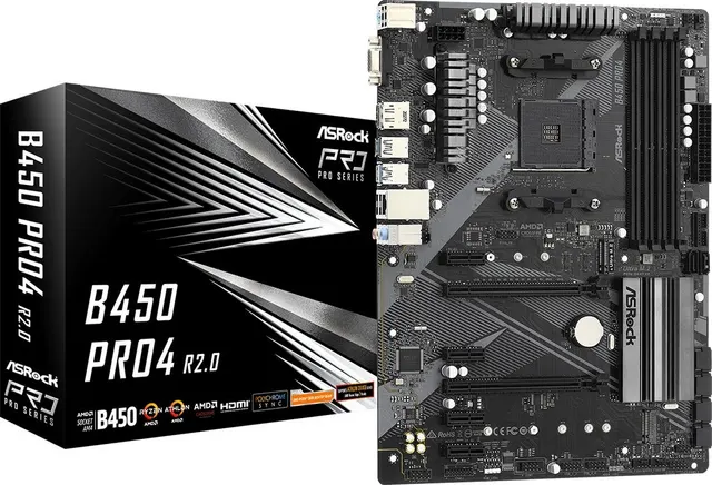 Płyta ASRock B450 Pro4 R2.0 /AMD B450/DDR4/SATA3/M.2/USB3.0/PCIe3.0/AM4/ATX