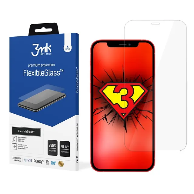 Szkło hybrydowe do Apple iPhone 12/12 Pro - 3mk FlexibleGlass