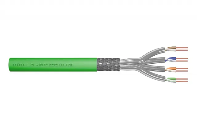 Kabel instalacyjny DIGITUS kat.8.2 S/FTP Dca AWG 22/1 LSOH 50m zielony szpula