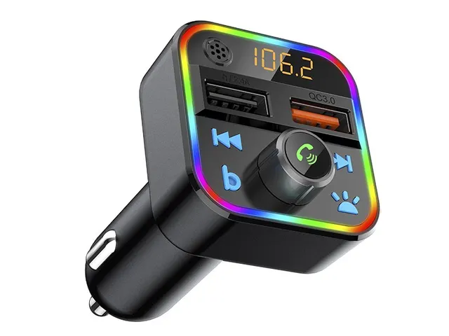 Transmiter FM Bluetooth 5.1+Qc3.0 RBG