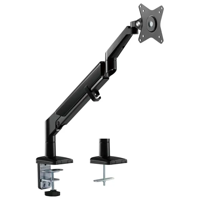 Uchwyt biurkowy do monitora Ergo Office ER-405B czarny, ze sprężyną gazową, 17"-32", 9 kg