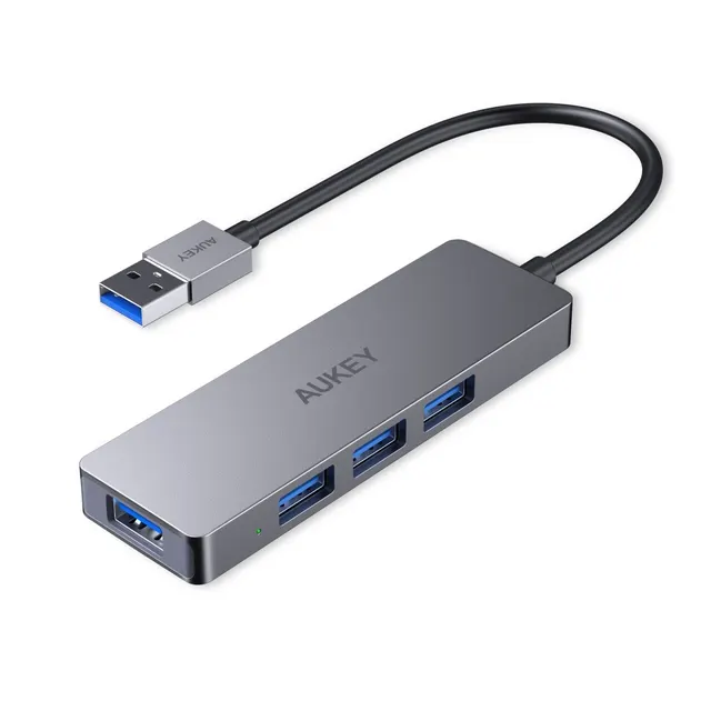 CB-H36 aluminiowy HUB USB-A, Ultra Slim, 4w1, 4xUSB 3.0, 5Gbps