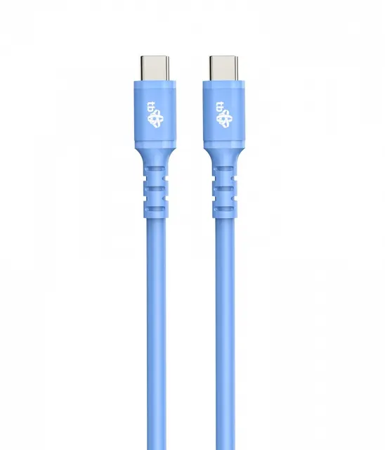 Kabel USB C - USB C 1m silikonowy niebieski