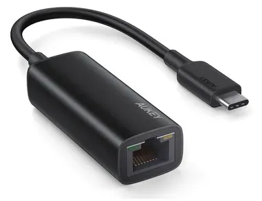 CB-A30 aluminiowa karta sieciowa USB-C Gigabit 10/100/1000 Mbps RJ45, 1 Gb/s, USB 3.0 Typ C, diody LED